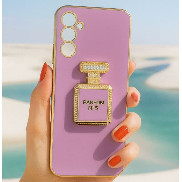 Capinha de Celular Samsung A05,A15,A25,A35,A55,A06,A16,A26,A36,A56 Suporte Perfume Com Espelho