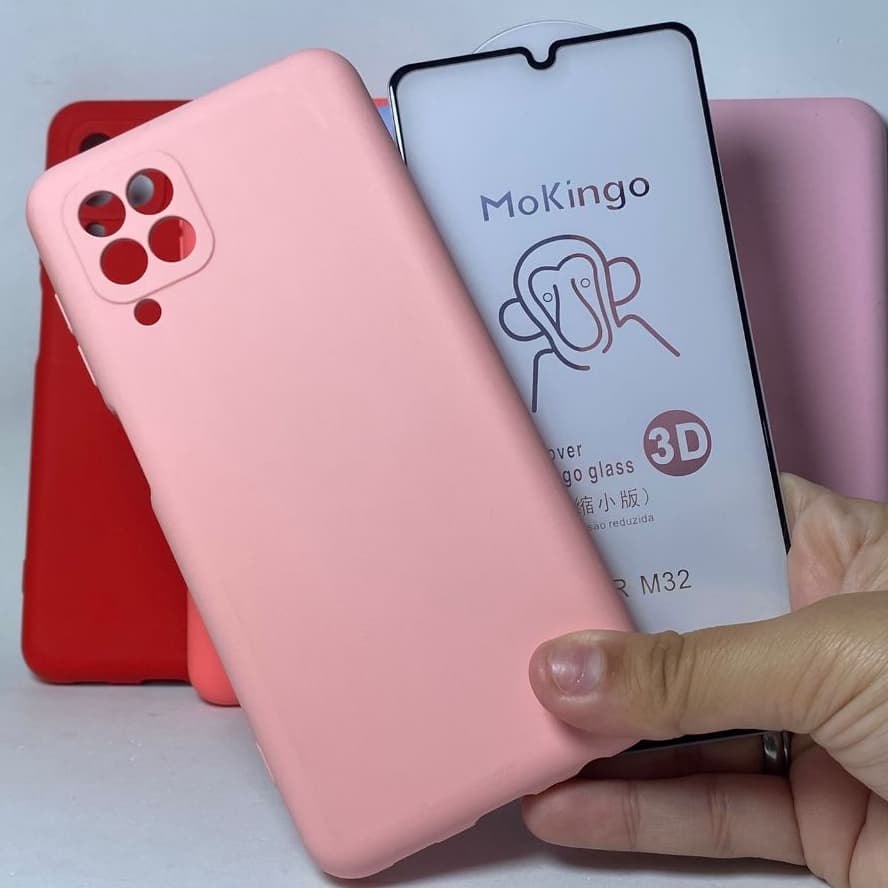 Capa M32 + Película 3D Samsung Capinha Case Protetora Celular Silicone