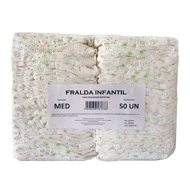 Fralda Infantil Com Pequenos Defeitos 3x46=138 Unidades tamanho de M
