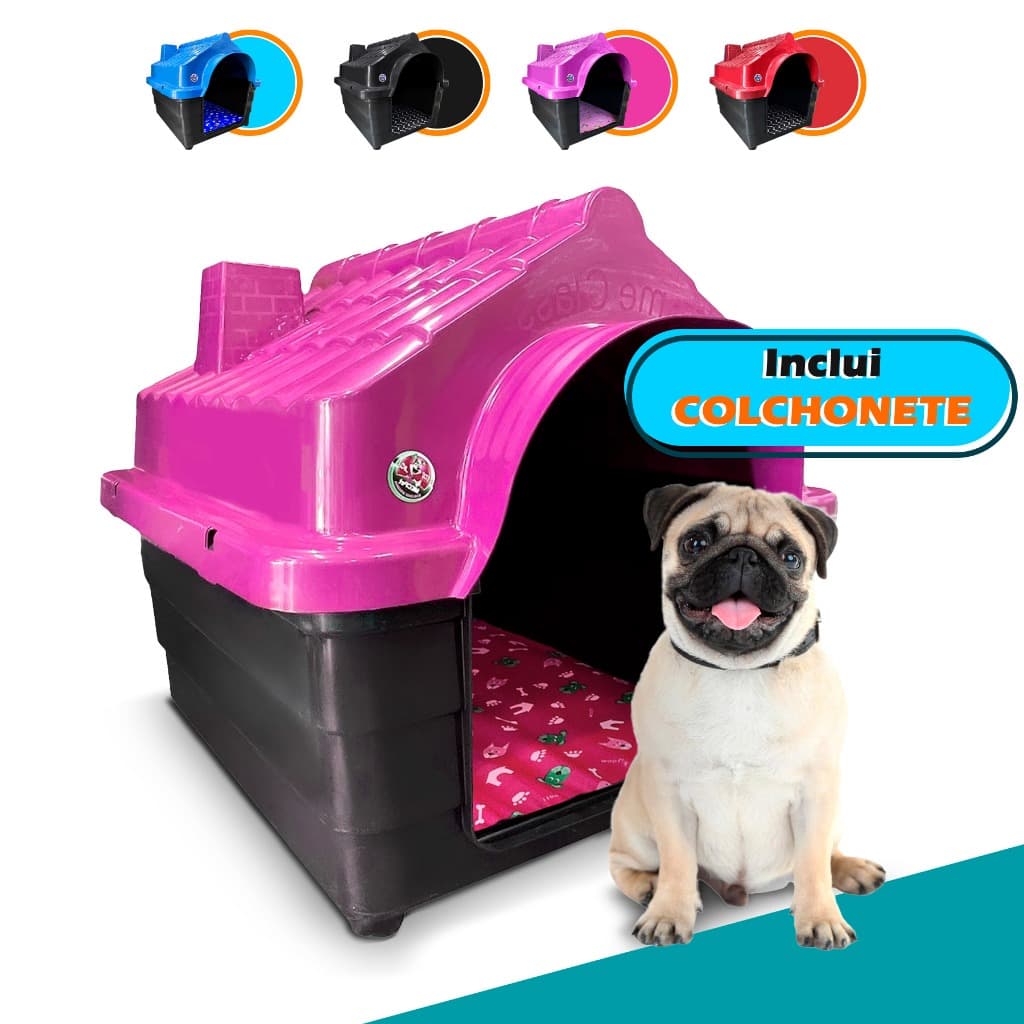 Casinha De Cachorro N 4 Para Cachorro Pequeno e Médio Porte N5 Com Colchonete