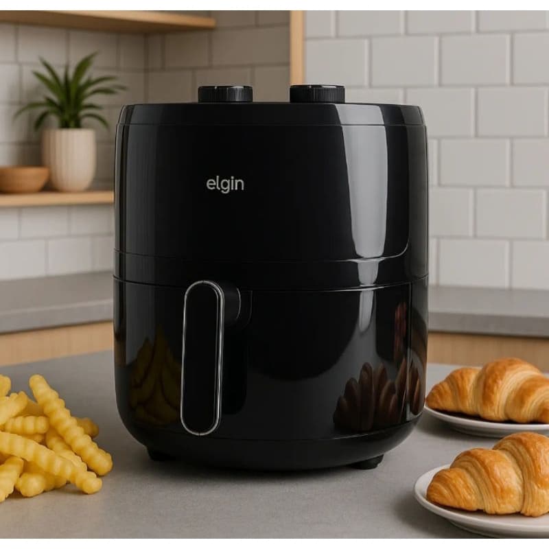 Air Fryer Elgin Facilita Fry 3,5 Litros | Fritadeira Elétrica Sem Óleo | 1400W | Cesto Quadrado Removível