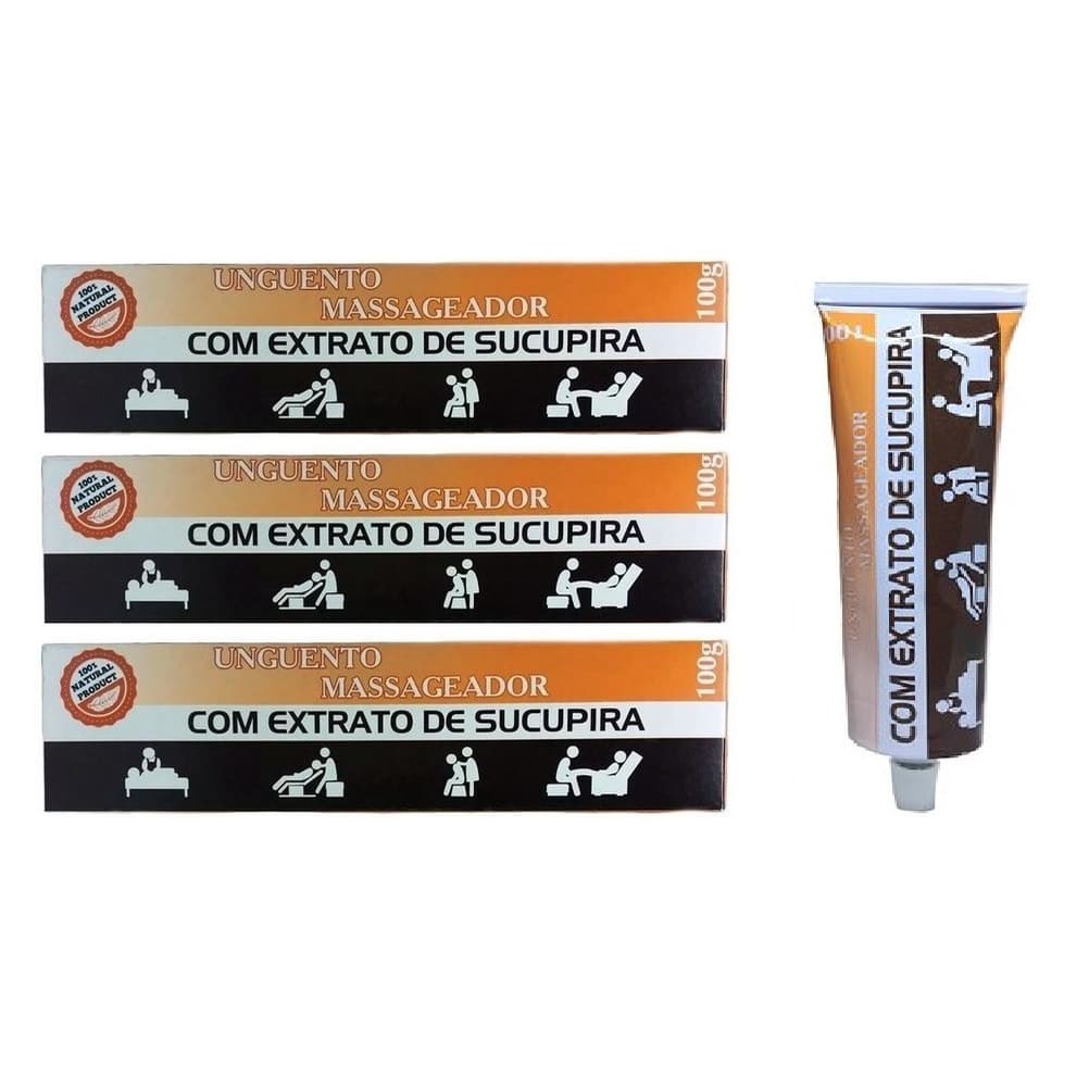 Kit 3 Unguento Massageador de Sucupira 100g