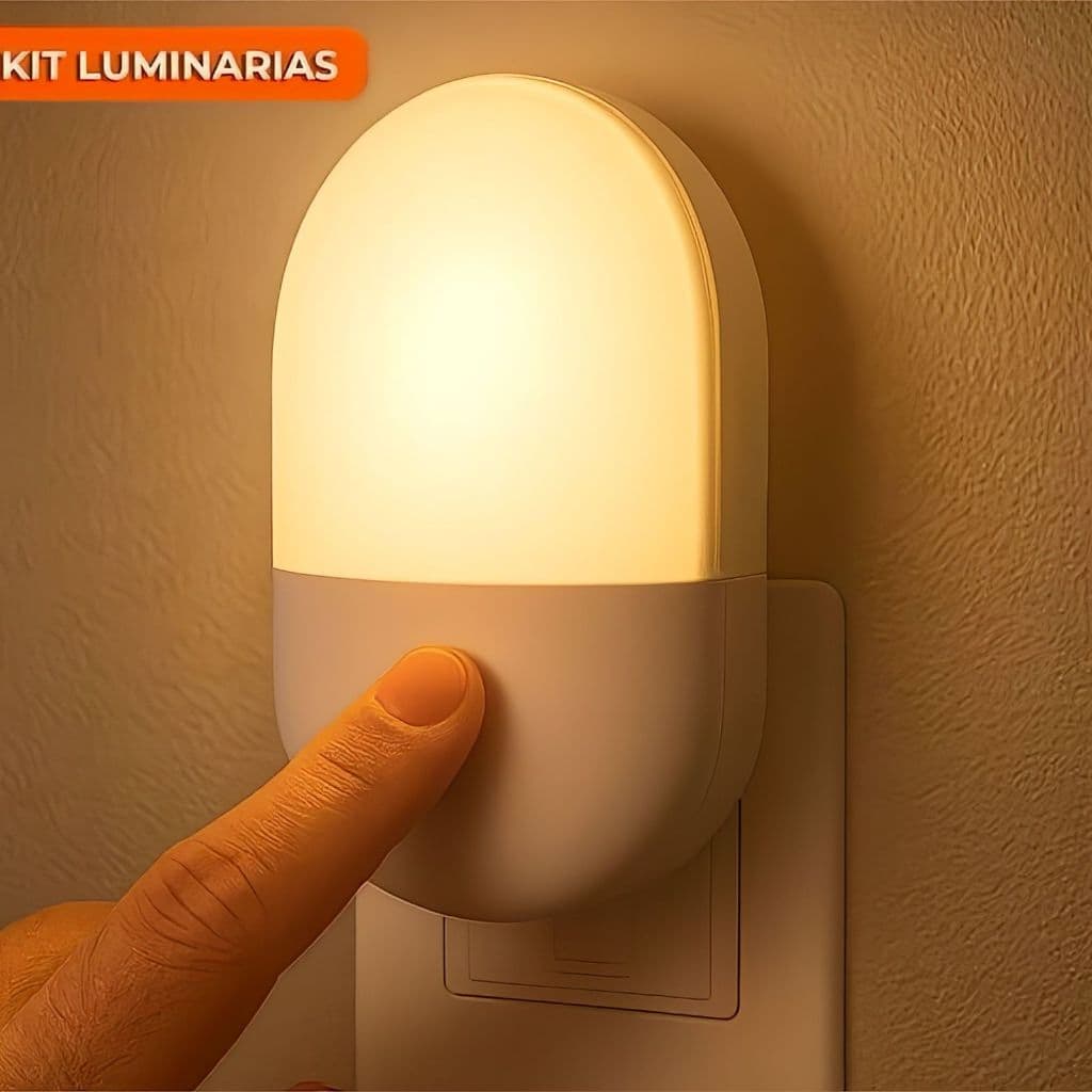 Luminária 1 Ou 2 Unidades Led Mini Abajur De Tomada Quarto Sala Bebê Criança Luz Noturna Bivolt
