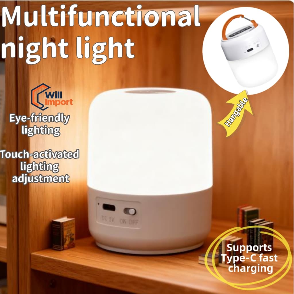 Abajur Quarto Luminária Led De Mesa Criado Mudo Recarregável Touch Cabeceira De Quarto Luz Estudos