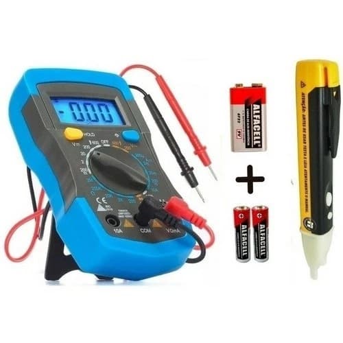 Multímetro Digital Profissional MD-180L Cabo Multi Teste(Com Bateria E Ponta De Teste)
