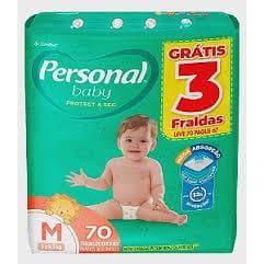 Fralda Personal Baby Protect & Sec - Hiper Tam: M - Com 70 Fraldas