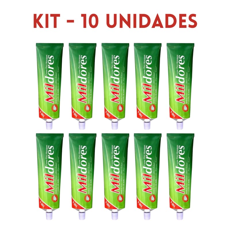 Kit 10 Pomada Massageadora Mil Dores Pierry Wermon 100g - Creme