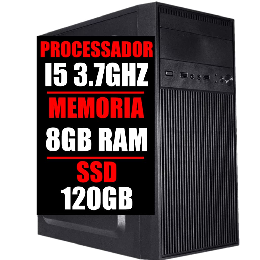 Pc Computador Servidor Rápido Intel Core I5 3.7ghz 4 Núcleos 8Gb Ram SSD 120GB