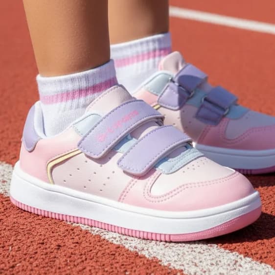 Tênis Infantil Ortopasso Menina Feminino Force One Confortável Macio Colorido Sola Reta Leve Macio