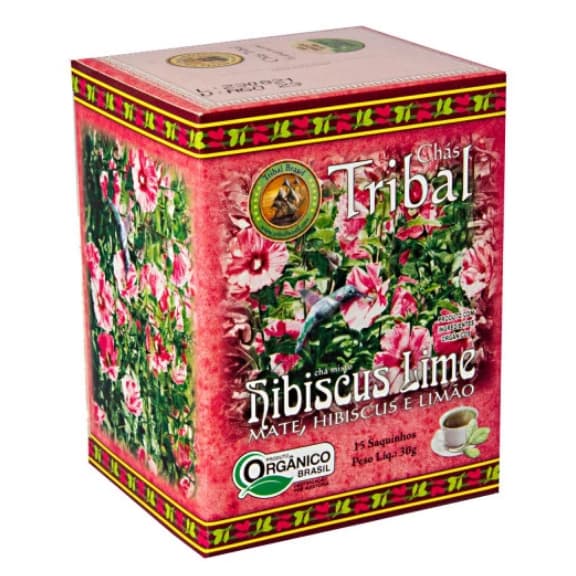 Chá Hibiscos Lime Orgânico - Caixa - 15 Sachês - 30g