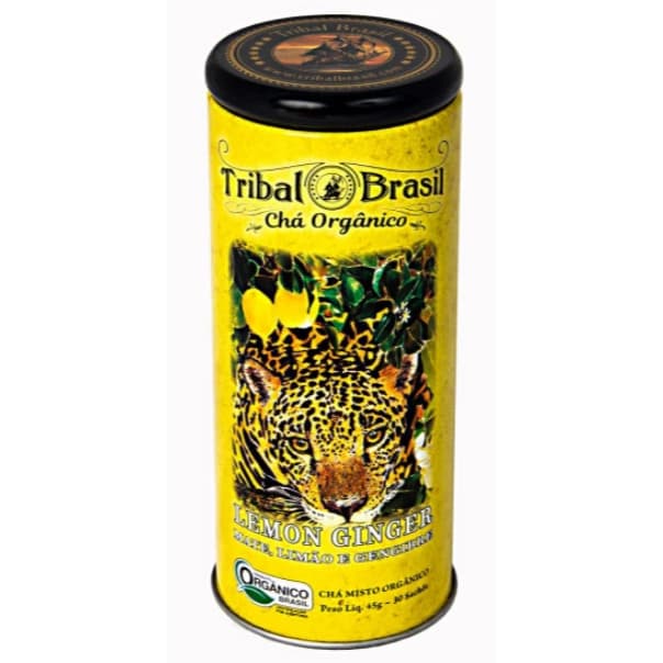 Chá Lemon Ginger Orgânico - Lata Colecionável - 30 Sachês - 45g - Tribal Brasil