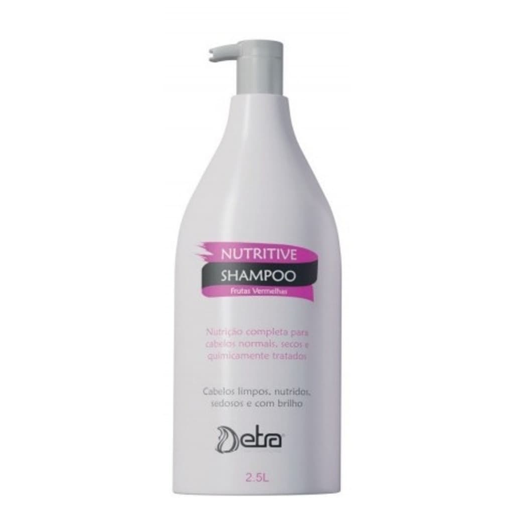 Shampoo Hidratante Nutritivo Frutas Vermelhas 2,5 Litros Detra Hair Cosmetics Nutrição Profunda