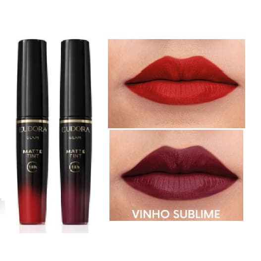 18H DURAÇAO EUDORA Batom Líquido Glam Matte Tint LACRADO