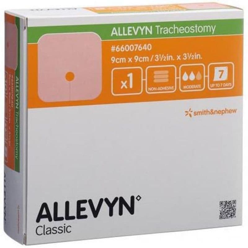 Kit 5,10,15,20 Caixas Curativo Allevyn Traqueo 9cm x 9cm - Smith+Nephew escolha seu kit 2027