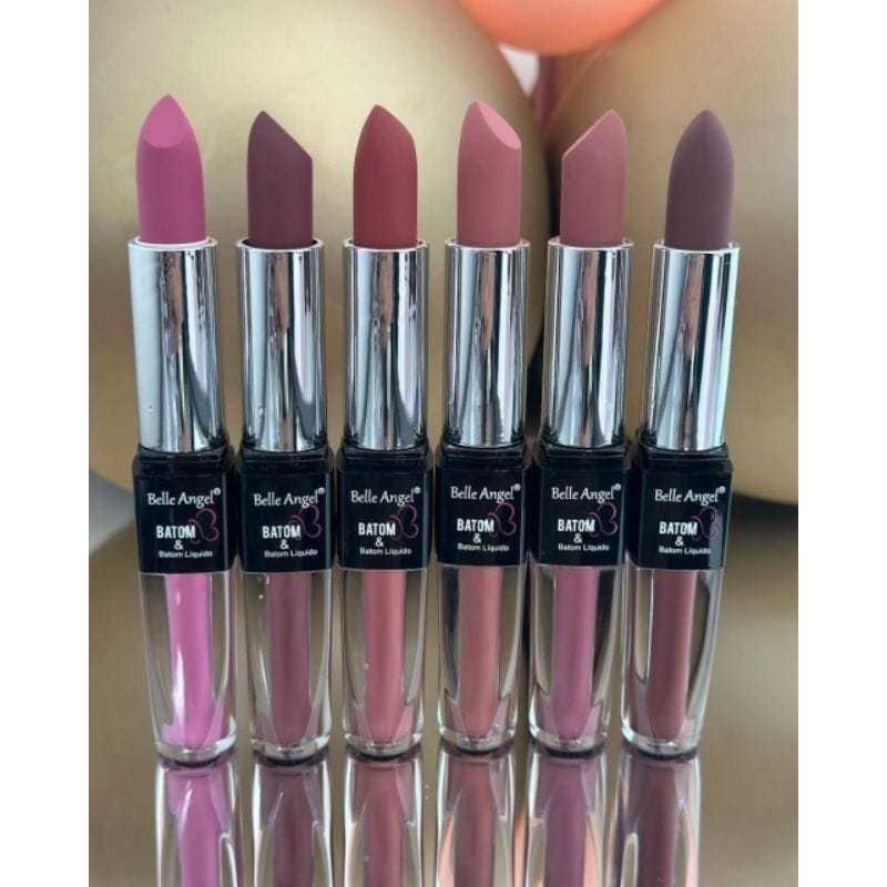 Batom Belle Angel Batom Liquido Matte Cores Nude - 6 cores