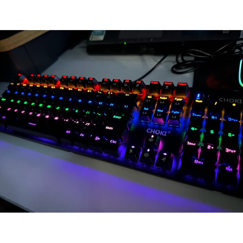 Teclado Gamer Mecânico RGB Com Fio USB Choki