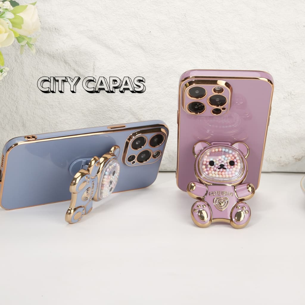 City Capas – Capinha Moto G86 G56 G06 G85 G75 G55 G45 G35 G15 G05 G84 G54 G34 G24 G14 G04 Suporte Urso