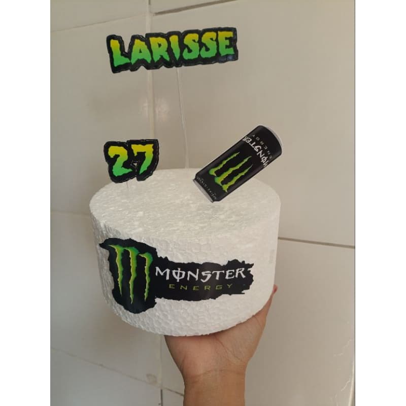 Topo de bolo Monster Energy / Energético Monster / topo de bolo / Monster