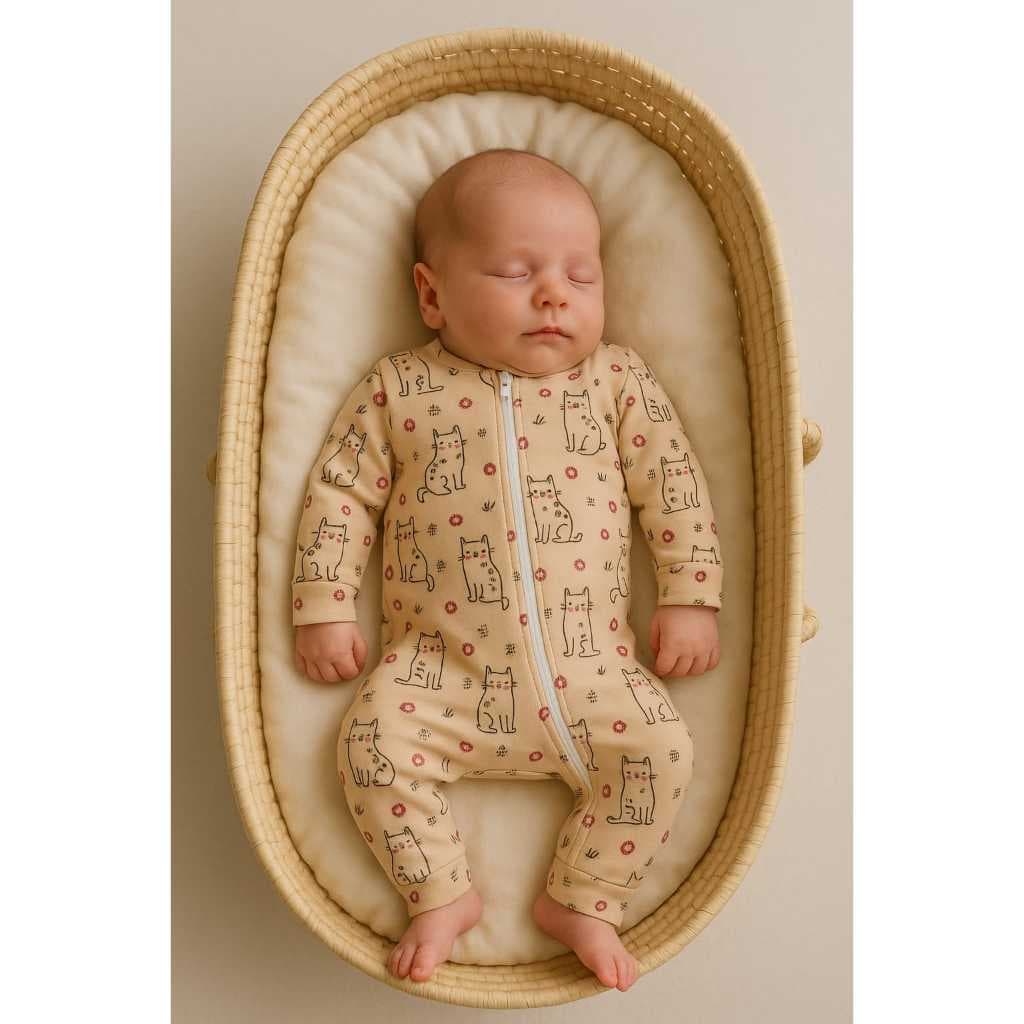Kit 6 Peças - Macacão Com Zíper Estampado Roupa de  Bebê Enxoval Atacado Algodão