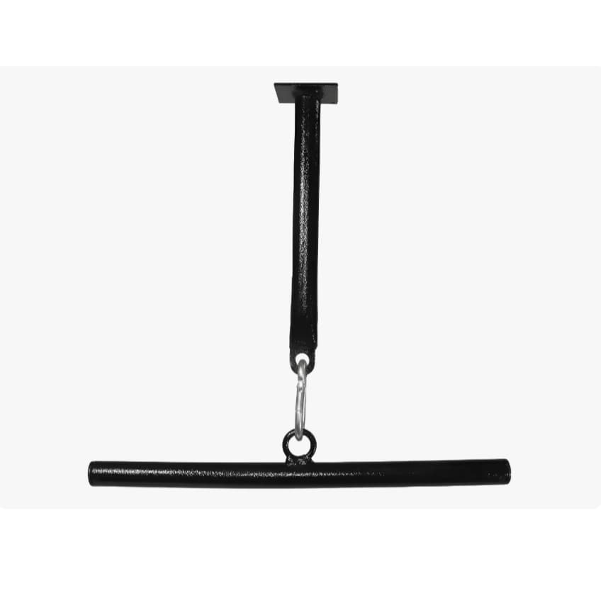 Kit Barra Suporte Para Agachamento Sumô Treino Perna - Preto - 60cm