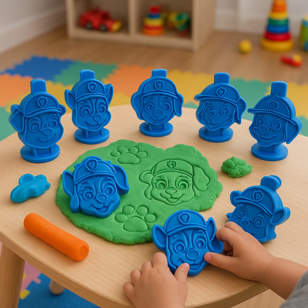 Kit 6 Moldes Patrulha Canina para Massinha – Cortadores 3D Infantil | Modelar, Biscuit e Biscoitos