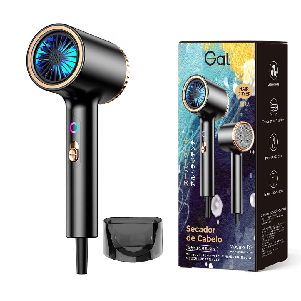 Gat Cuidado de cabelo Secador Profissional  2200W, 3 Velocidades, Íons - Tecnologia(127v/220v)
