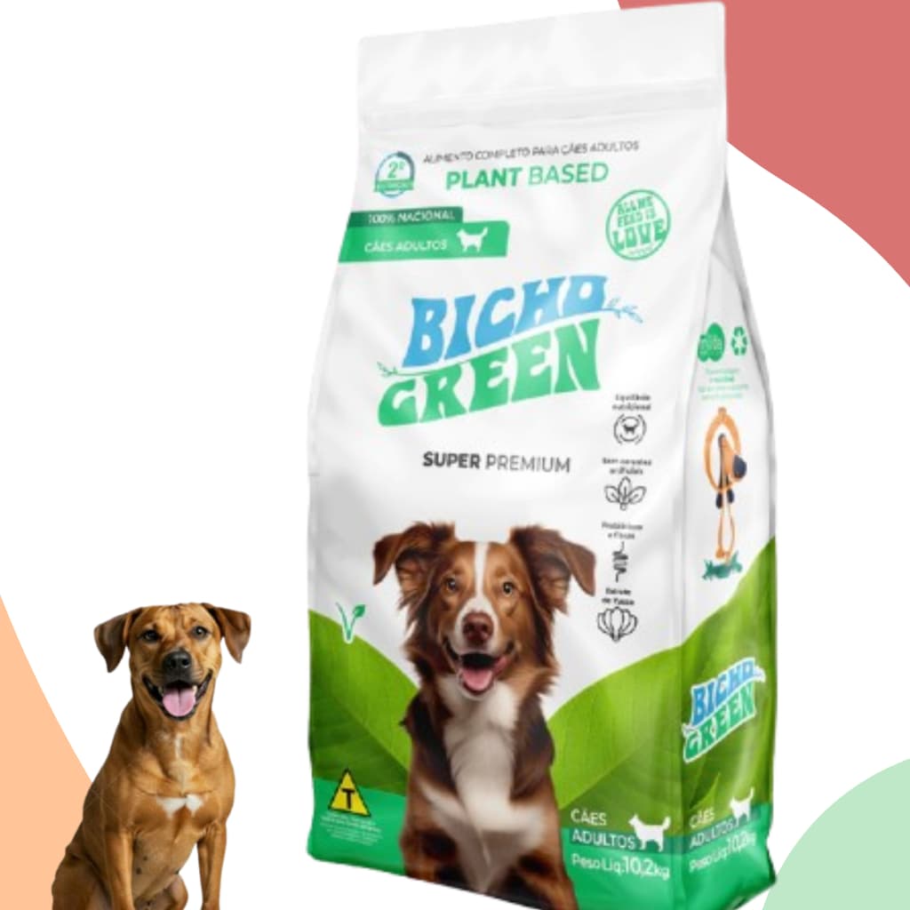 Ração Vegana Vegetariana para cachorros Super premium Bicho Green 2,5kg