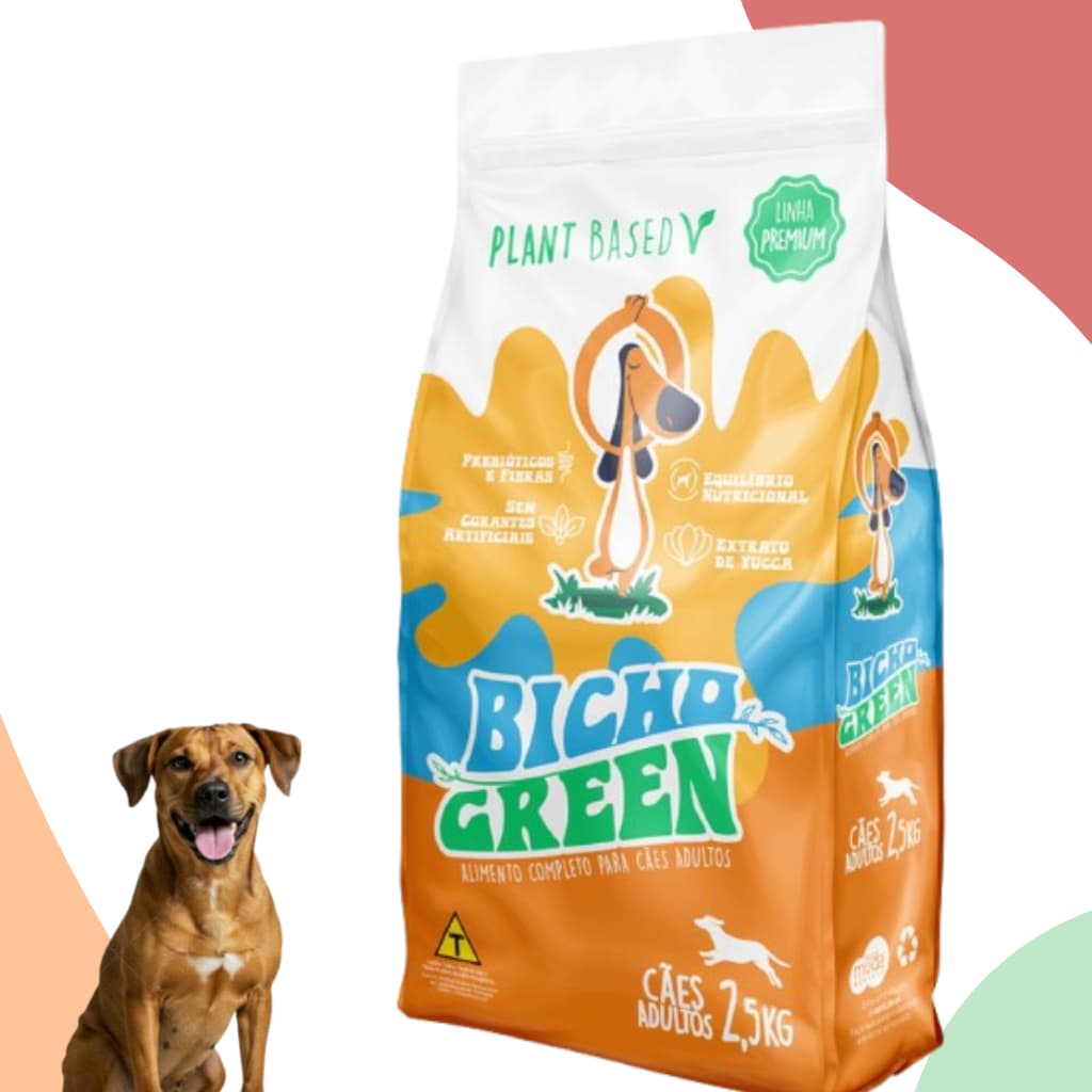 Ração Cães Cachorro adultos Bicho Green Premium Vegana Vegetariana 2,5kg