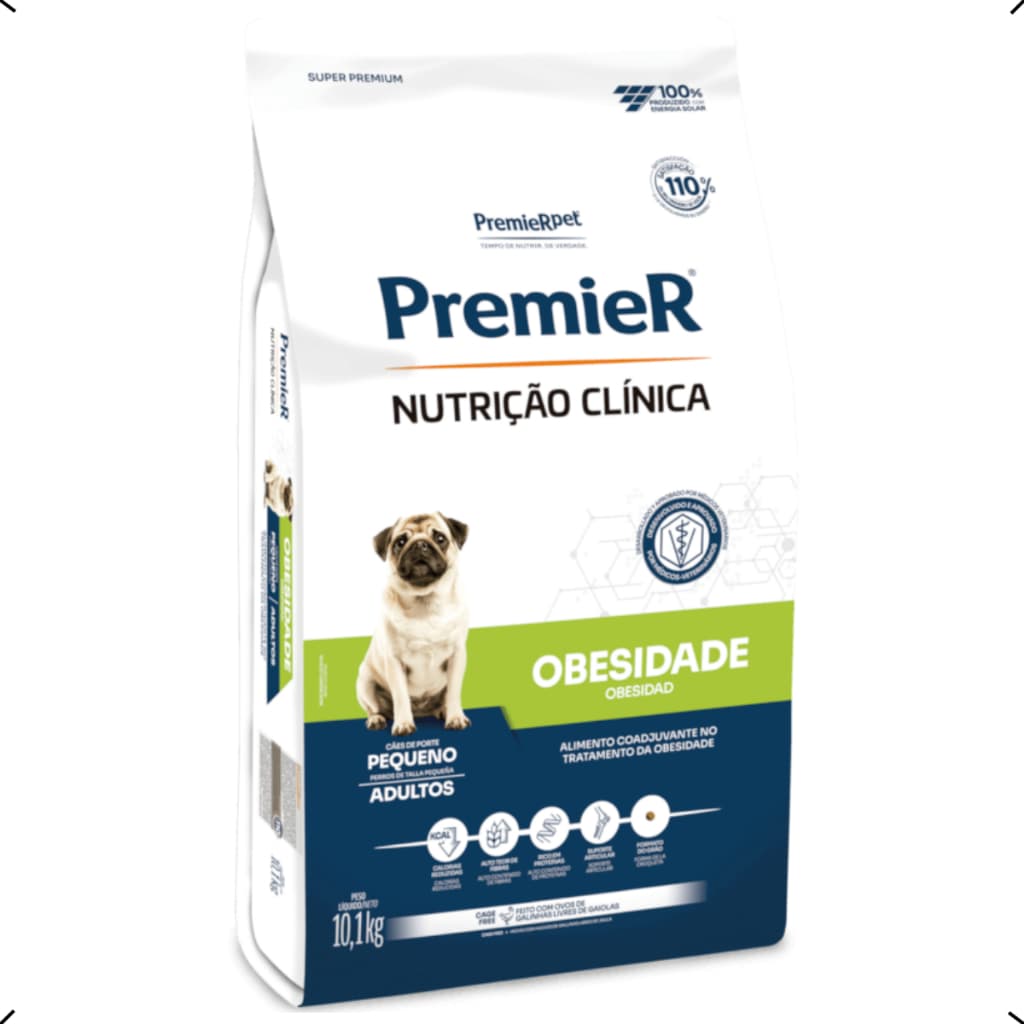 RAÇÃO PREMIER NUTRIÇÃO CLINICA OBESIDADE RAÇA PEQUENA 10KG