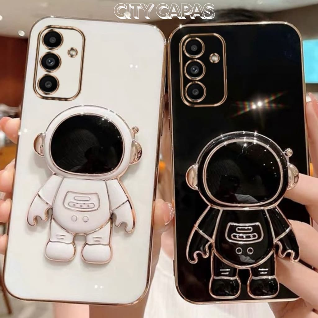 City Capas - Capinha Galaxy S25 S24 FE PLUS ULTRA S23FE S21FE S20FE M55 M35 M15 Suporte Astronauta