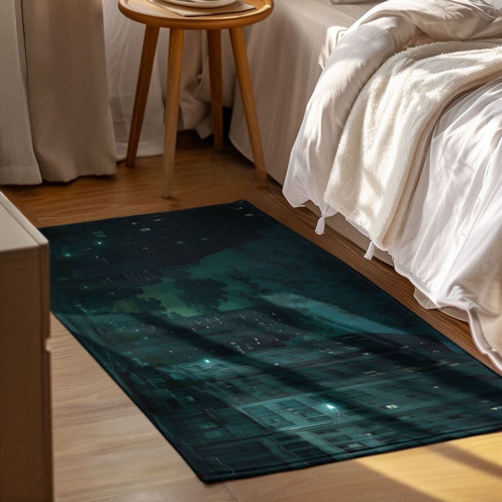 Tapete Decorativo Paisagem 118x70cm Antiderrapante Sala, Quarto e Escritório