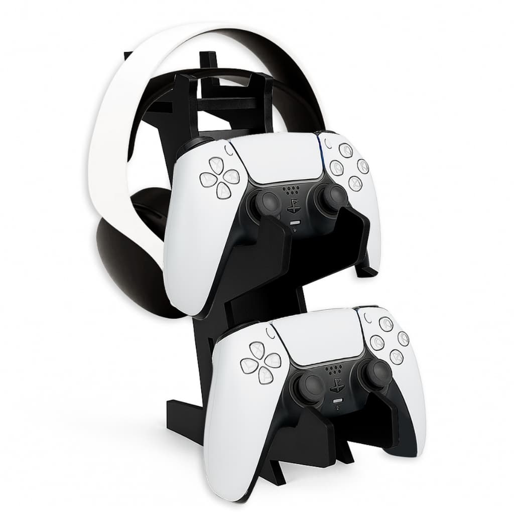 Suporte Porta Controle Videogame Gamer Para Ps4 Xbox Preto