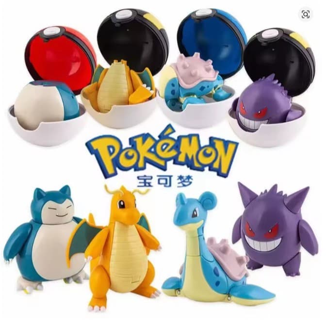 Boneco Pokémon Articulado Montável + Pokébola - ORIGINAL - NA CAIXA - TAKARA TOMY