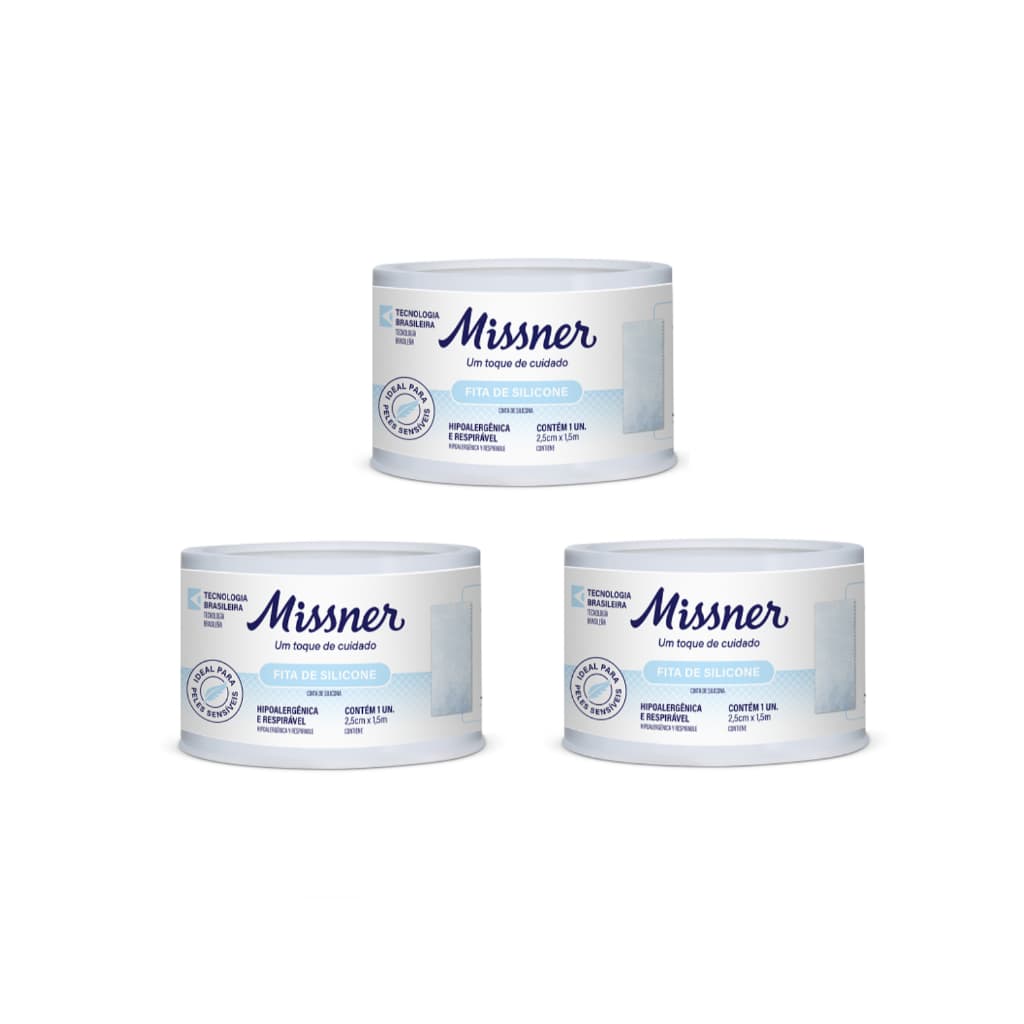 Kit 3 Fitas De Silicone 2,5cm X 1,5m - Missner