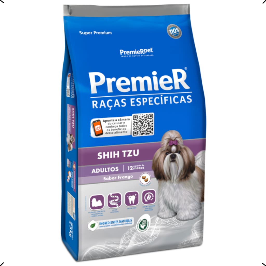 RAÇÃO PREMIER RAÇA ESPECIFICA SHIH TZU ADULTO FRANGO 7,5KG