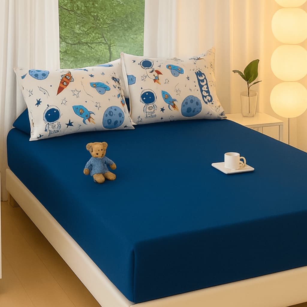 Jogo de Cama Lençol 2 e 3 Peças 400 Fios Solteiro Casal Queen King Infantil Com Fronha Estampada Macio