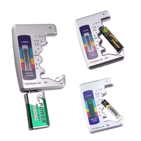 Testador de bateria digital, display lcd, aa/aaa/9v/,1.5v, botão célula de capacidade da bateria