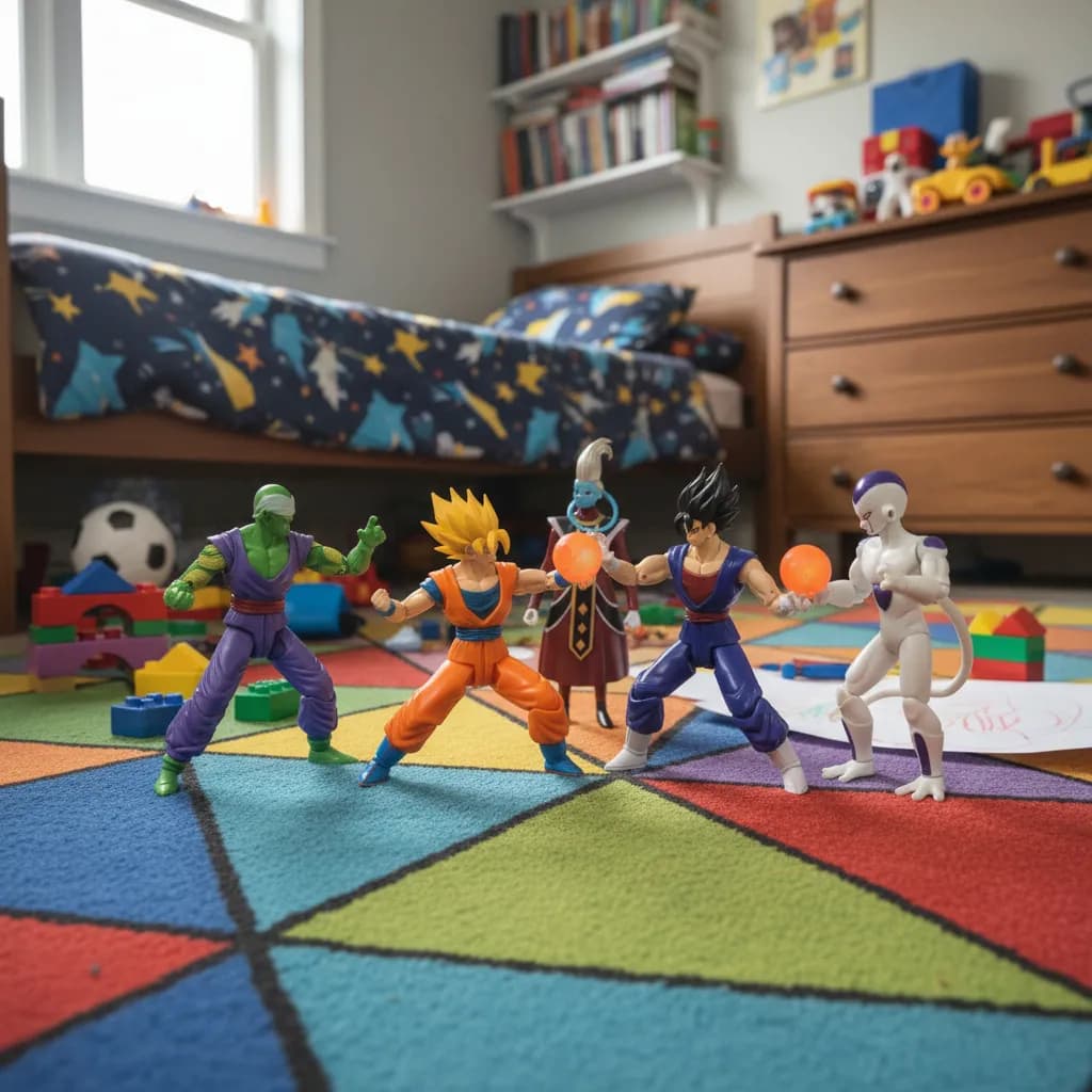 Kit 5 Bonecos Dragon Ball Z Articulados Goku Freeza Picolo Vejeta Whis 14 Cm