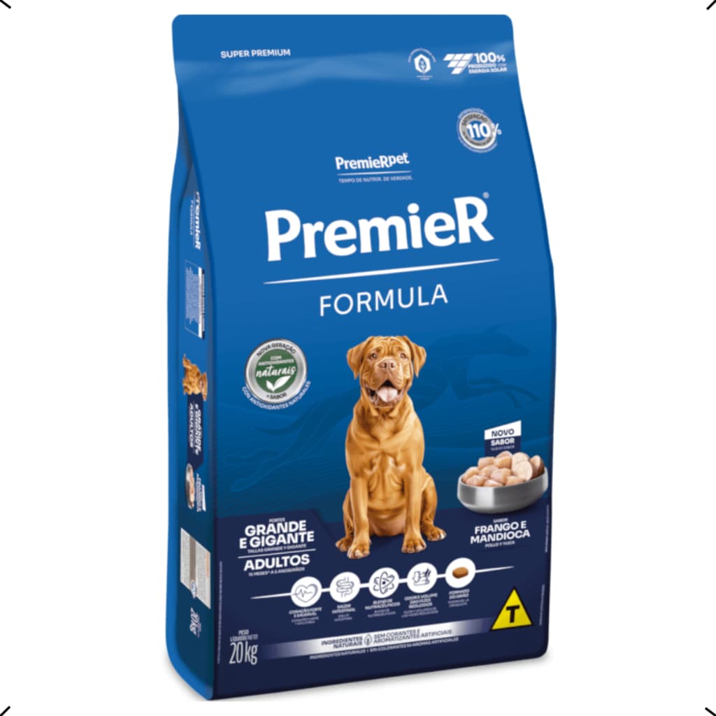 RAÇÃO PREMIER FORMULA AULTO RAÇA GRANDE FRANGO 15KG