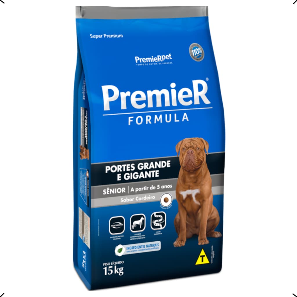 RAÇÃO PREMIER FORMULA SENIOR RAÇA GRANDE CORDEIRO 15KG