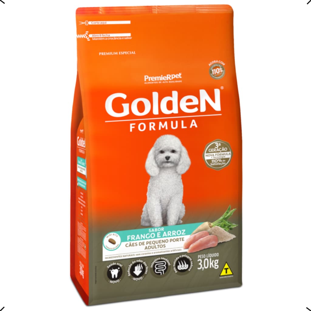 RAÇÃO GOLDEN FORMULA ADULTO RAÇA PEQUENA 10KG