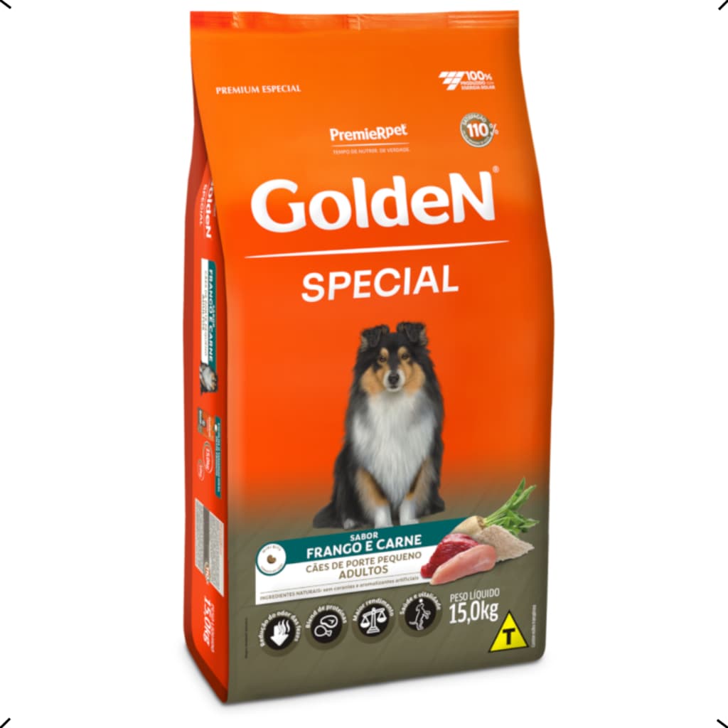 RAÇÃO GOLDEN SPECIAL ADULTO RAÇA PEQUENA 15KG