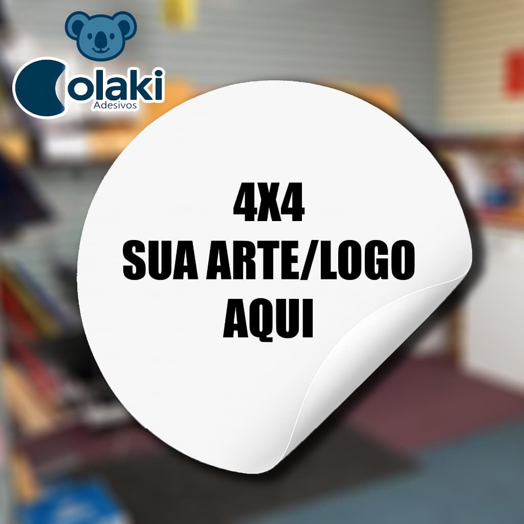 Adesivos de Papel 4x4 cm  • 1000 unidades, 500, 300 ou 200 unidades •