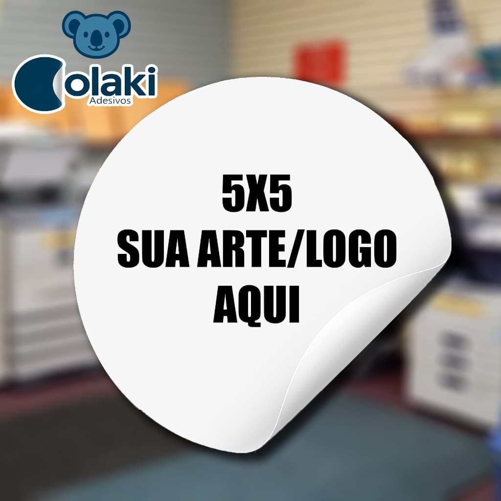 Adesivos de Papel 5x5 cm  • 1000 unidades , 500, 300 ou 200 unidades