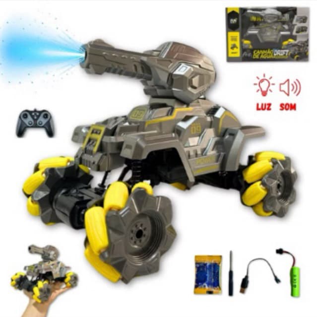 Carrinho Controle Remoto Tanque De Guerra Bolinhas De Gel