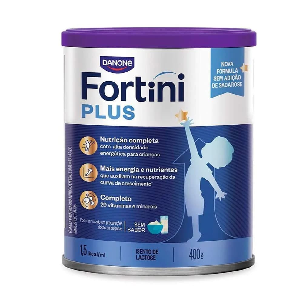 Danone Fortini Plus 400g Original Sem Sabor Suplemento Infantil Val Jan 2027