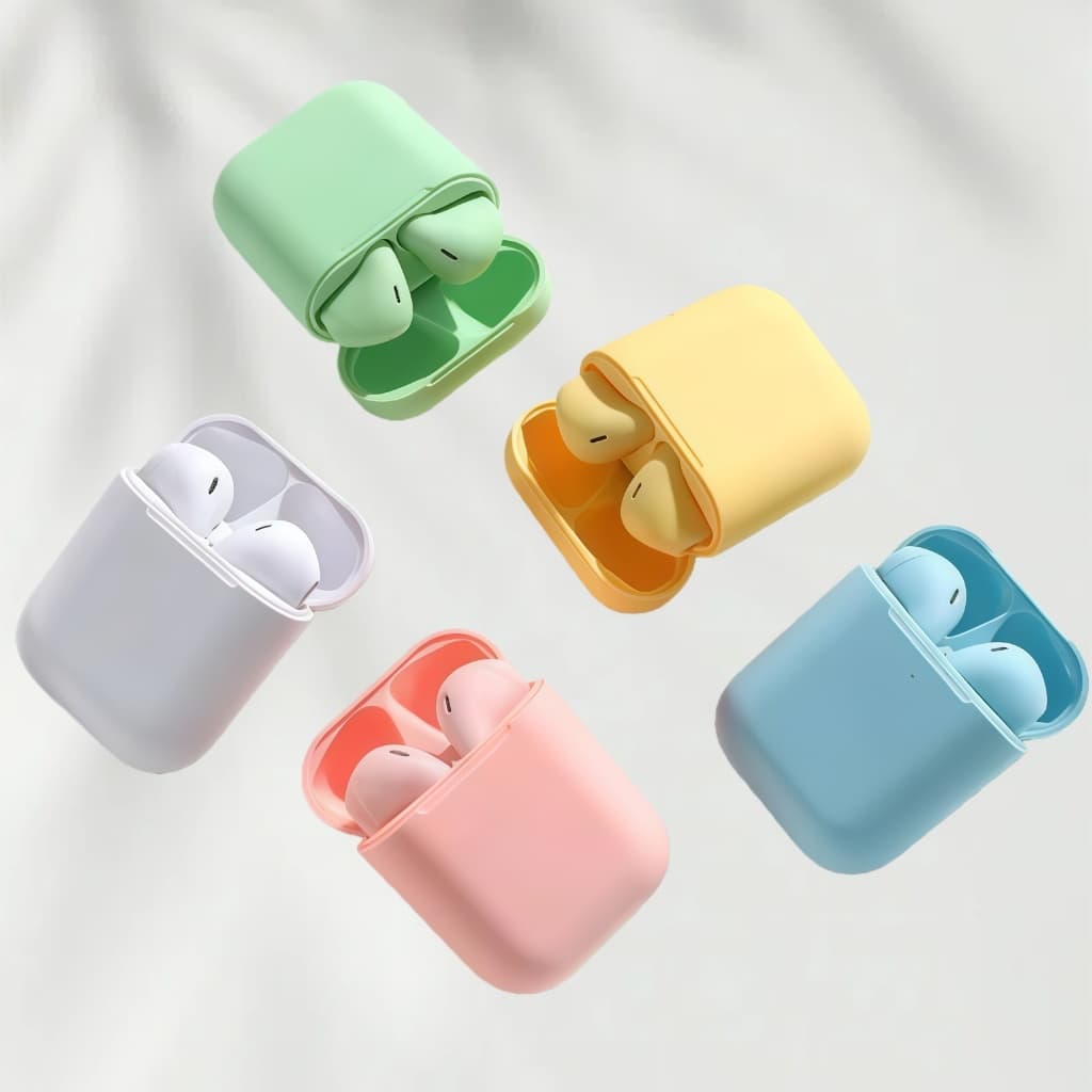 Fones De Ouvido bluetooth Colorido i12 Tws Sem Fio Com Controle De Toque | BEMCASA SHOP