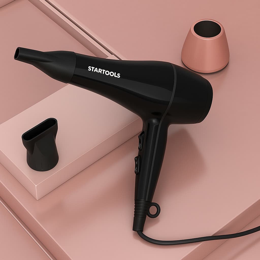 Secador De Cabelo Potente 1800W Profissional 127V Alta Performance Preto Modelador Viagem