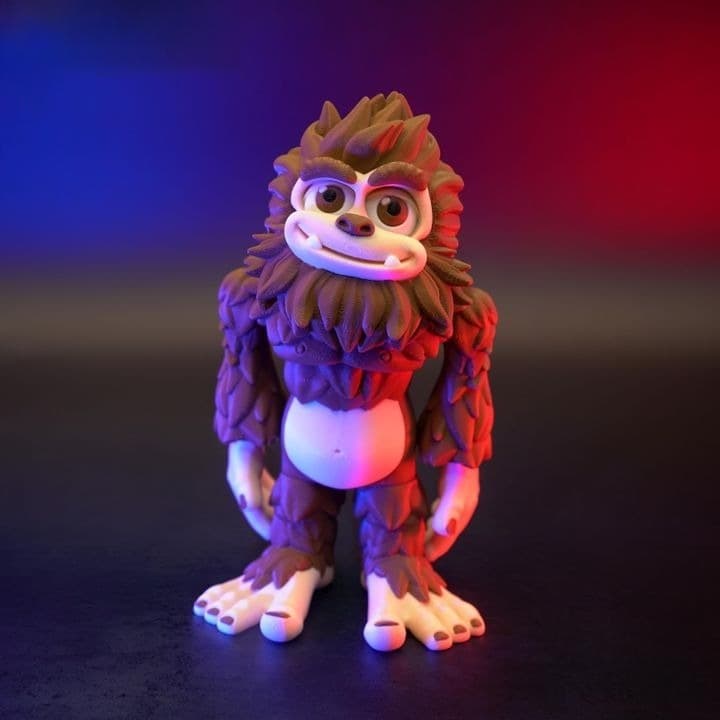 Boneco Sasquatch Articulado, Brinquedo Articulado, Criatura Articulada