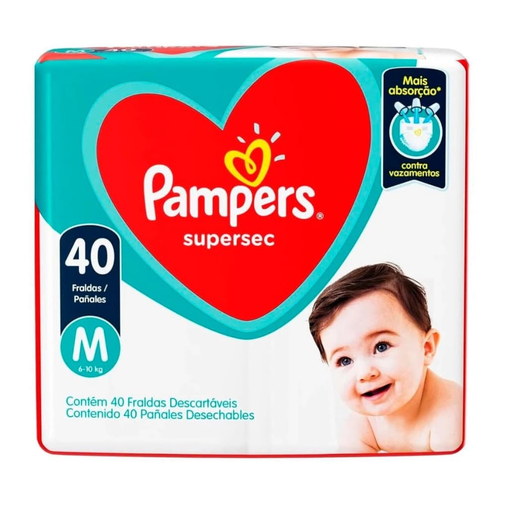 Fralda Pampers Supersec Pacote Hiper